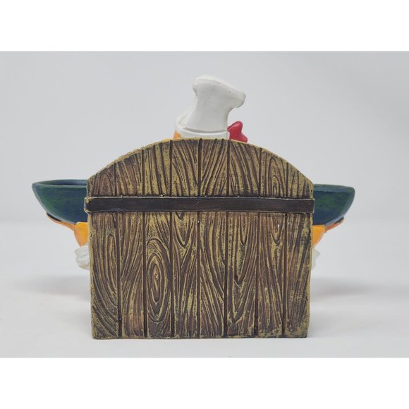 Vintage Ceramic Rooster Salt And Pepper Shaker And Napkin Holder‎ All In One - Picture 3 of 9